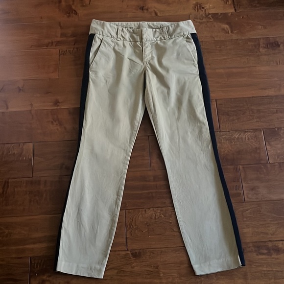 J Crew Andie Chino Tuxedo Stripe Pants Size 6 - Picture 2 of 13